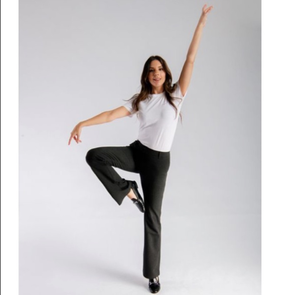 Betabrand Yoga Dress Pant in Charcoal